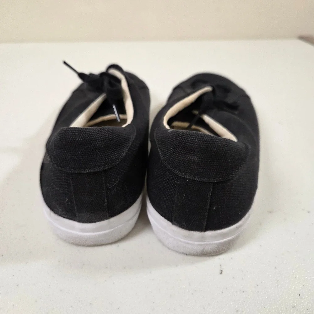 Madewell Sidewalk Low Top Canvas Sneakers Black‎ Mens 9 Womens 10.5 MWL Flat